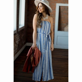 Striped Maxi Strapless Dress Smart and Stylish