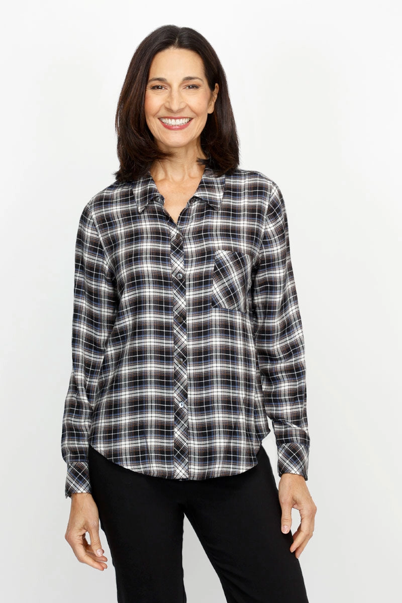 Elliott Lauren Mad for Plaid Blouse Workwear Style