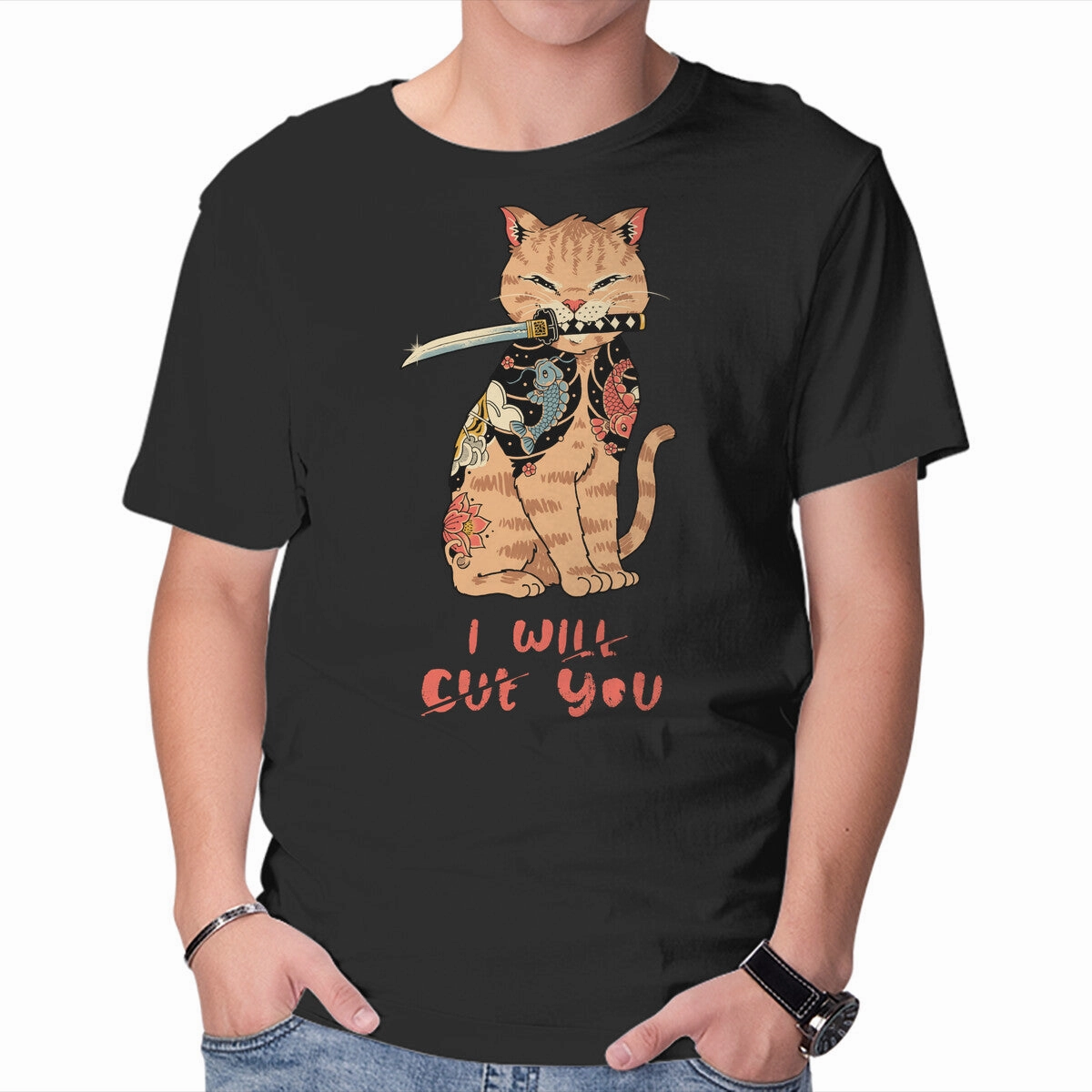 Fierce Tattooed Cat Meowster Versatile Style Trend Soft Touch Texture