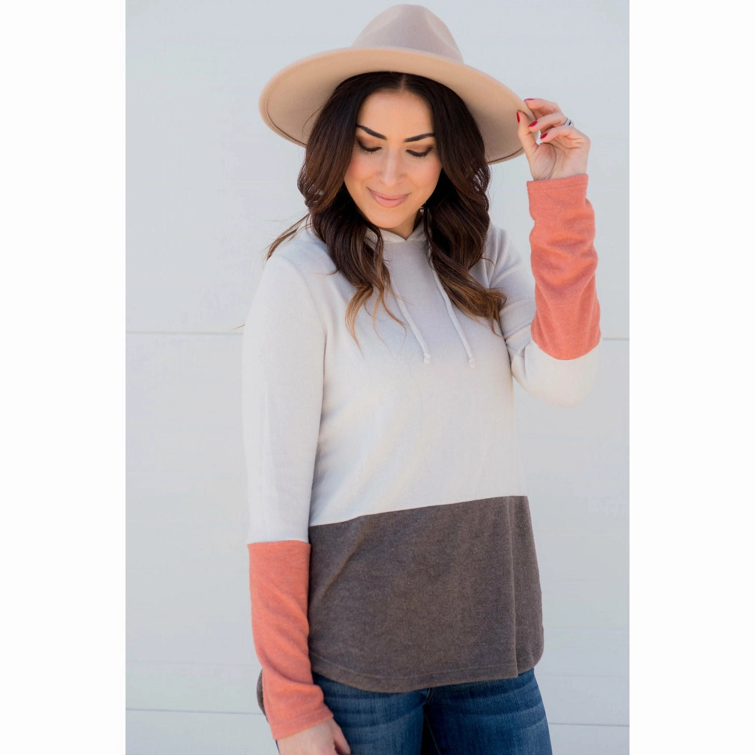 Tri Color Hoodie Bright Colors Tall