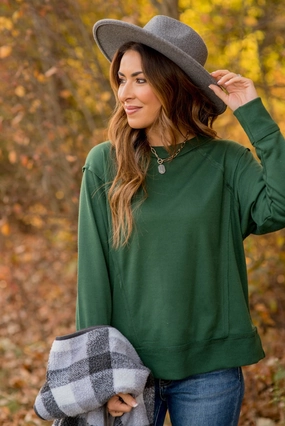 Raw Edge Side Slit Sweatshirt design trend Kangaroo Pocket