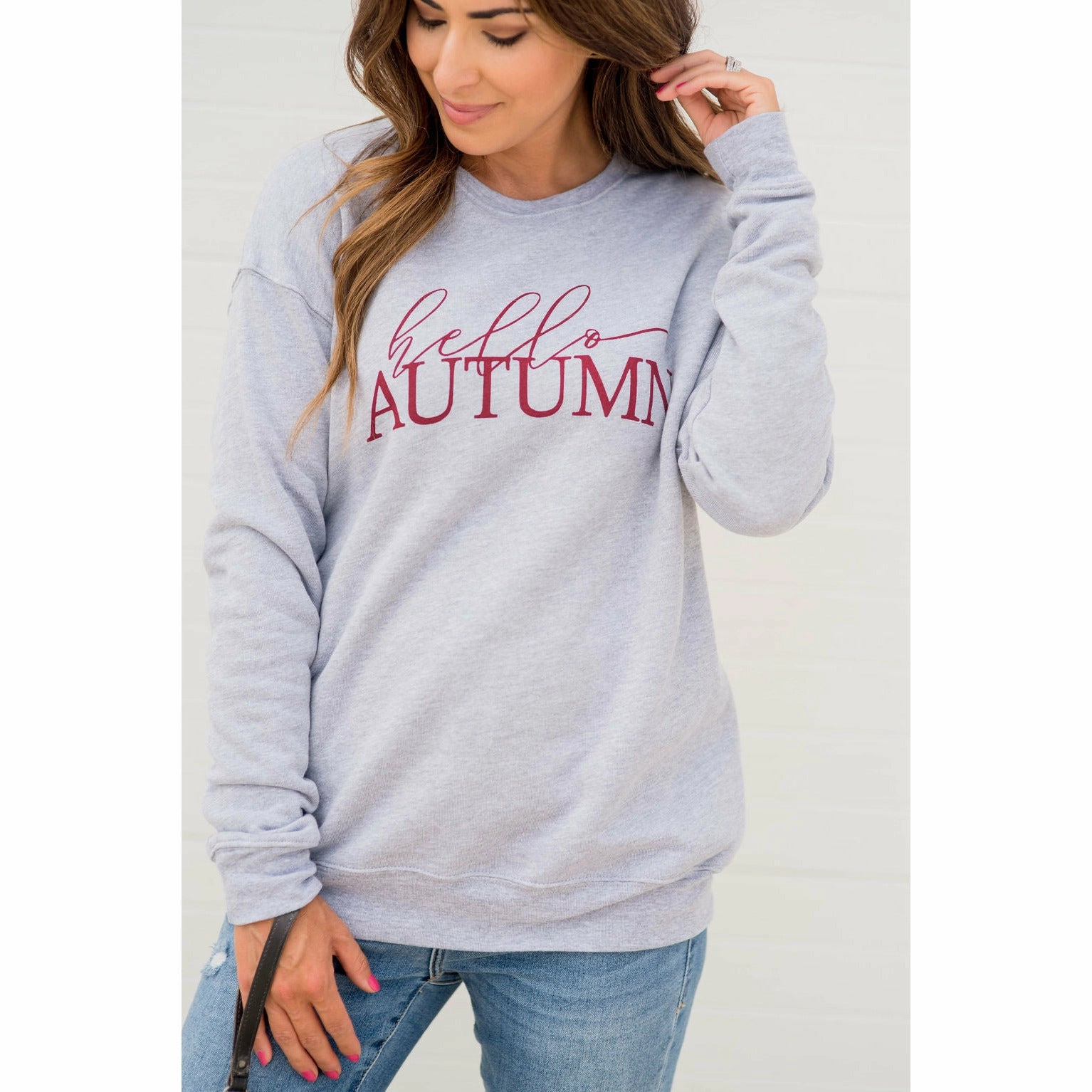 appropriate for autumn Hello Autumn Crewneck