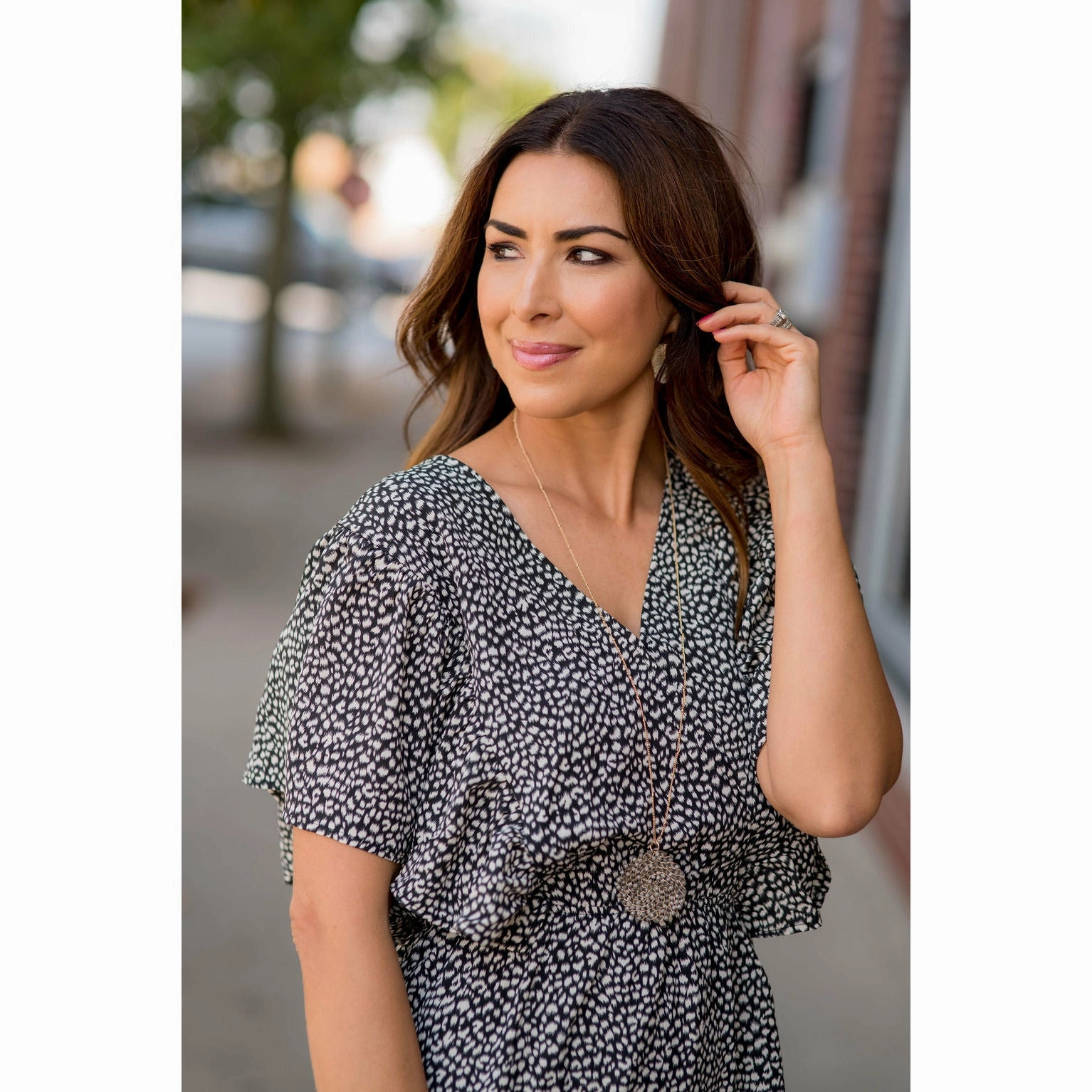 Stylish Cheetah Flitter Sleeve Dress Stylish Layer