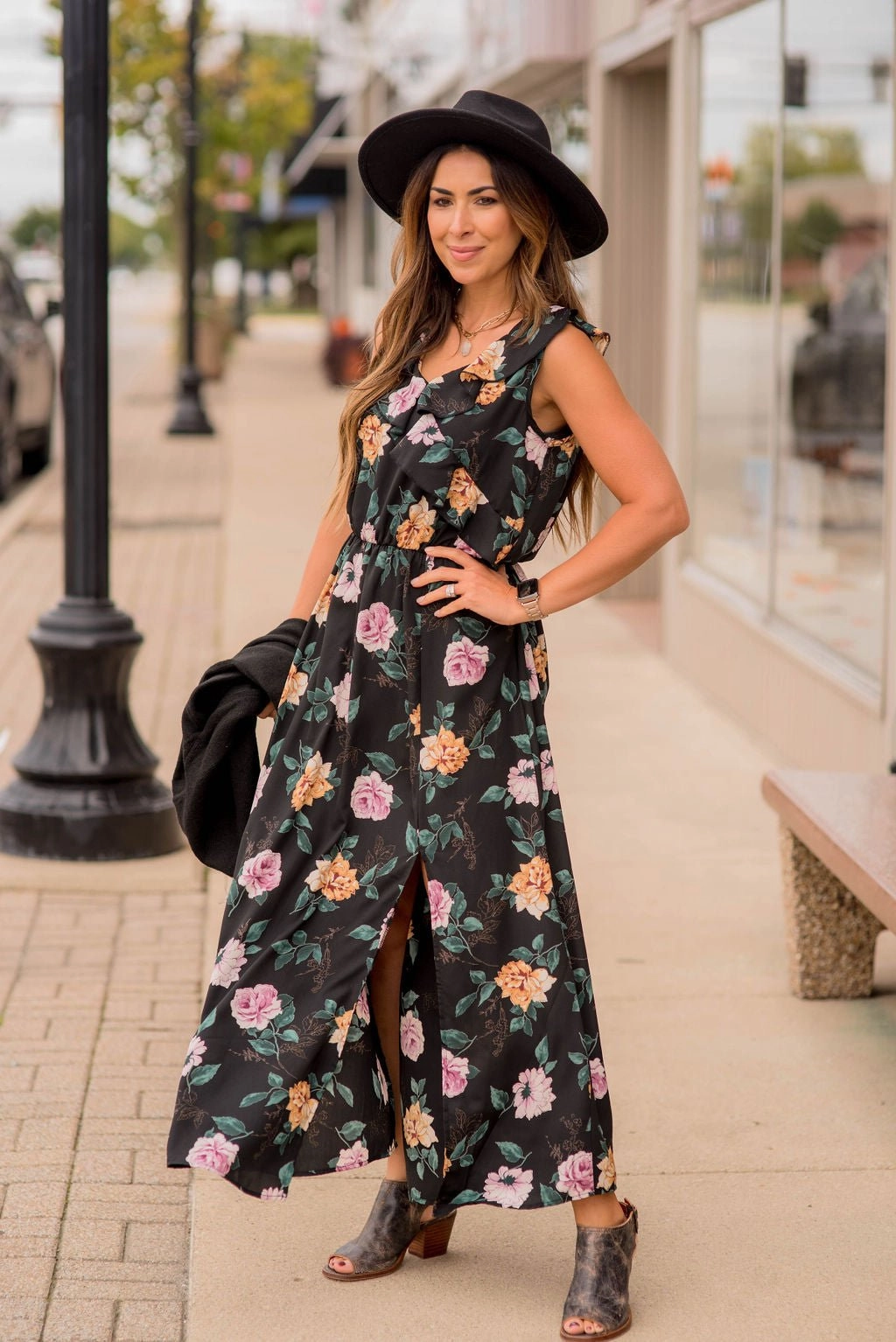 Timeless Floral Maxi Subtle Lines Subtle Elegance