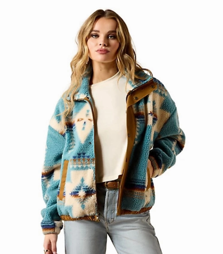 Urban Essential Ariat Women's Sherpa Blocked Jacket Chill Outfit Spring Mood Picnic Style Textured