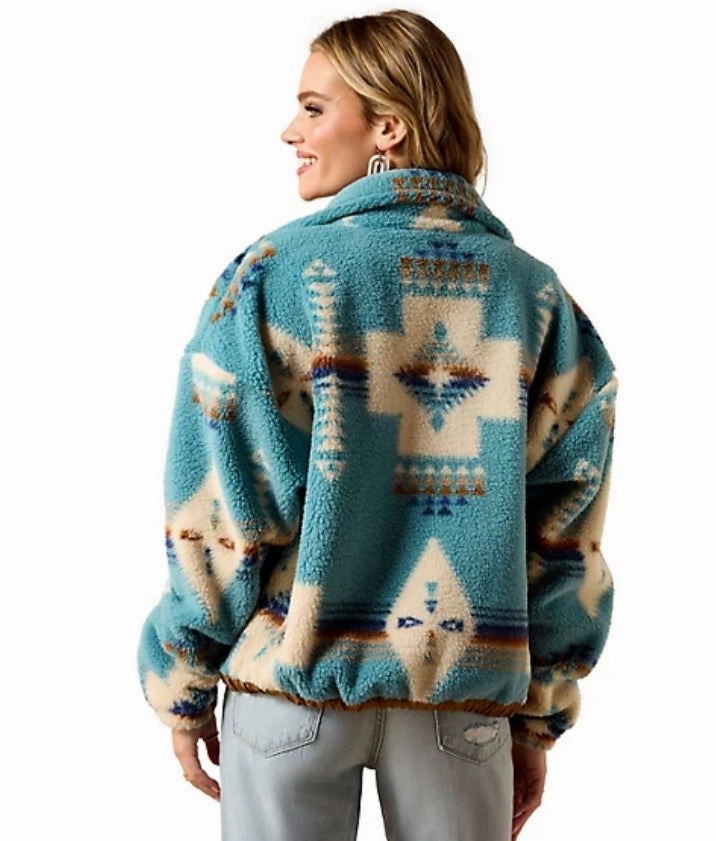 Night Out Everyday Holiday Vibes Street Casual Urban Essential Ariat Women's Sherpa Blocked Jacket