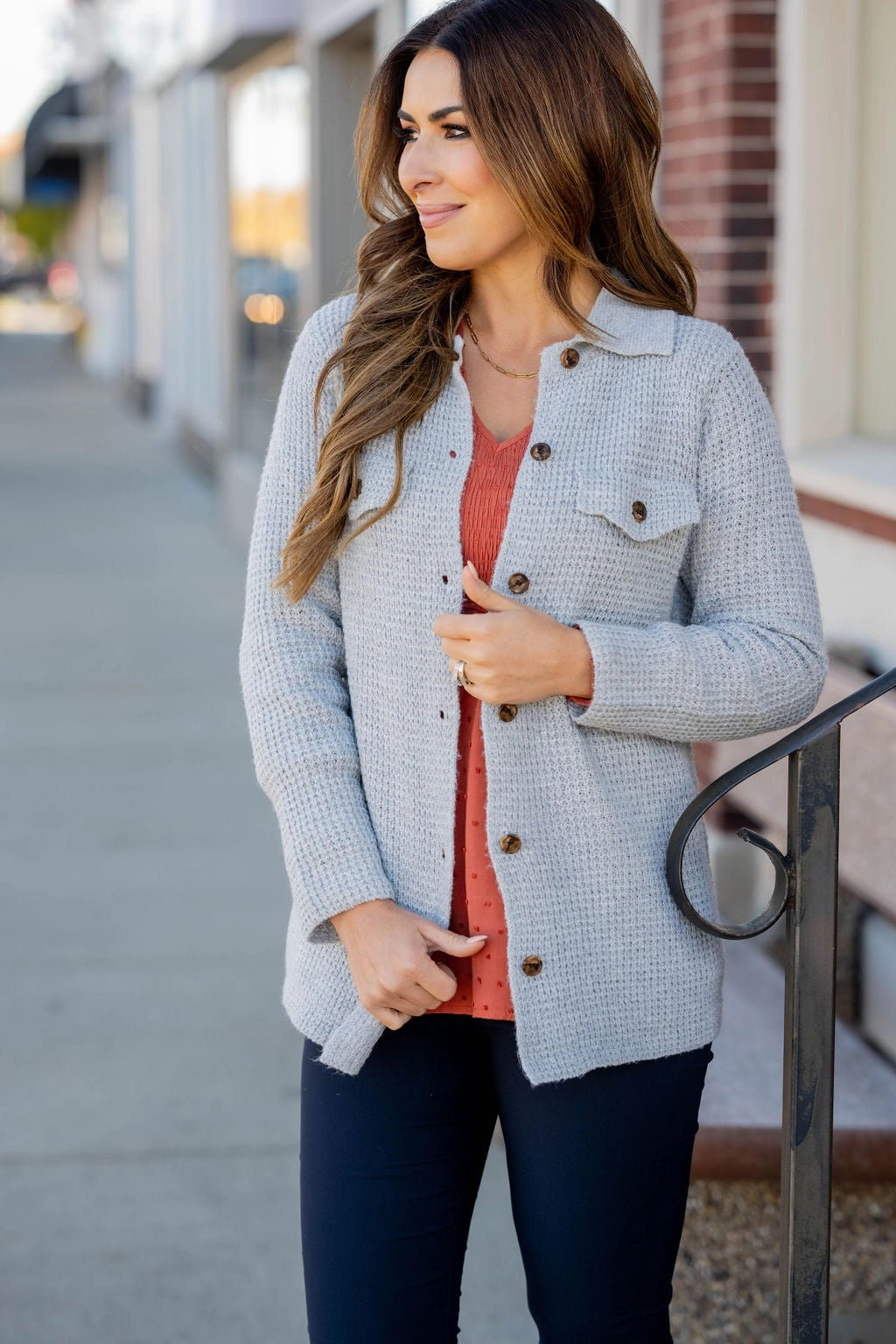 WindproofTechnology Knit Shacket