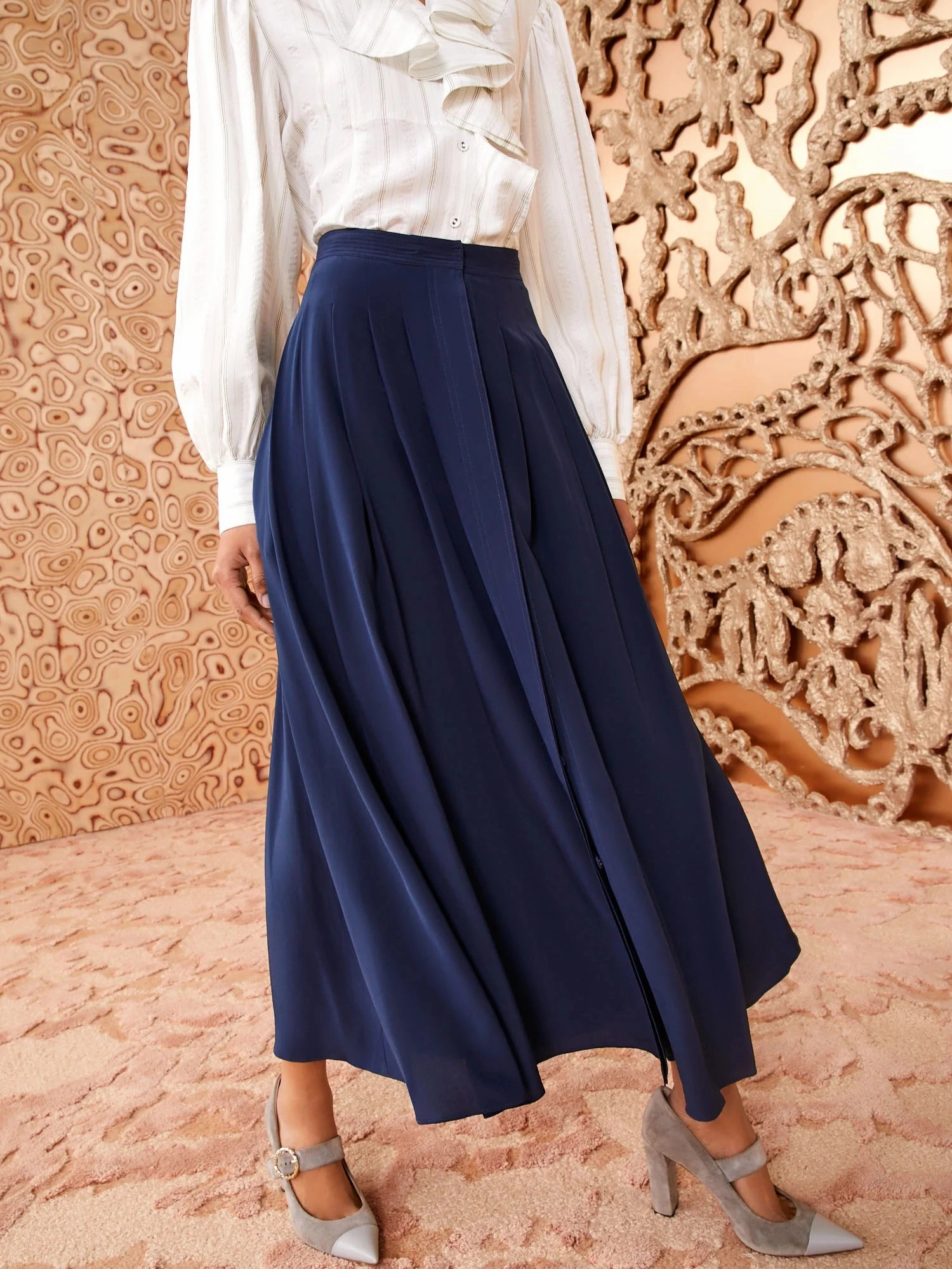Vanna Skirt Pocket Design Leather Look