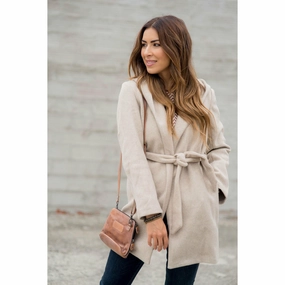 Warm Trench Tie Jacket Chill Look Lightweight Lining