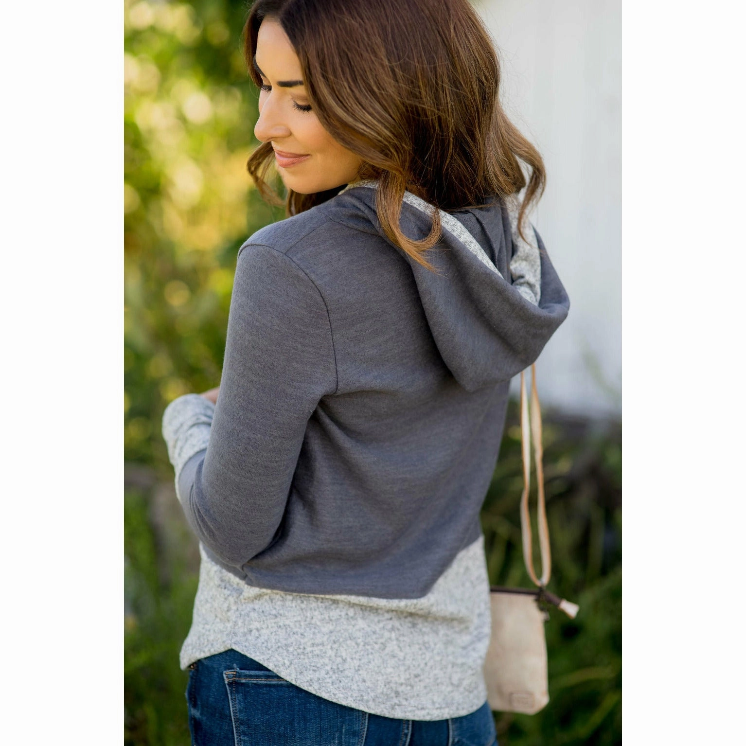 Heather Trimmed Hoodie Cozy Everyday