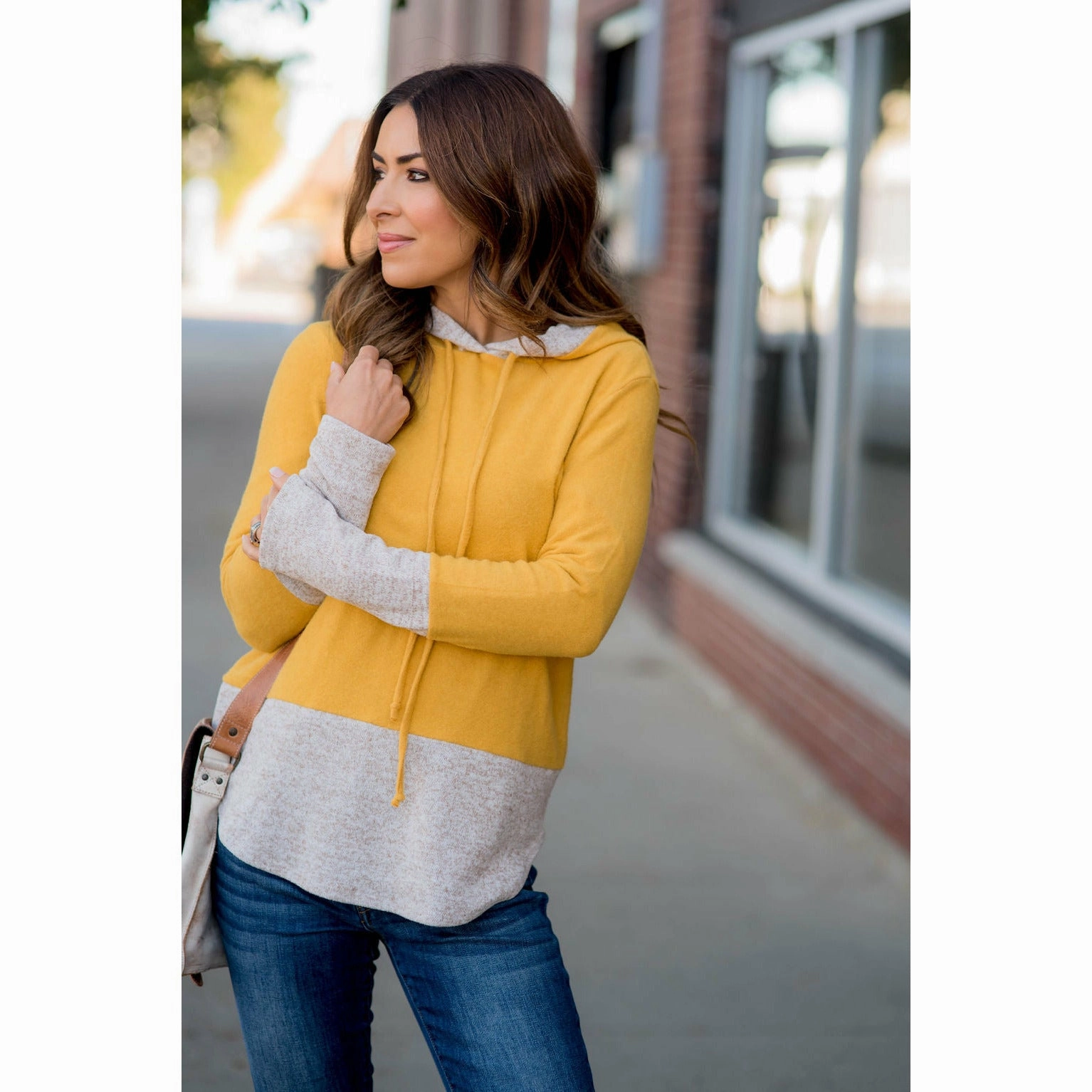 product anniversary romance Anti Pilling Heather Trimmed Hoodie