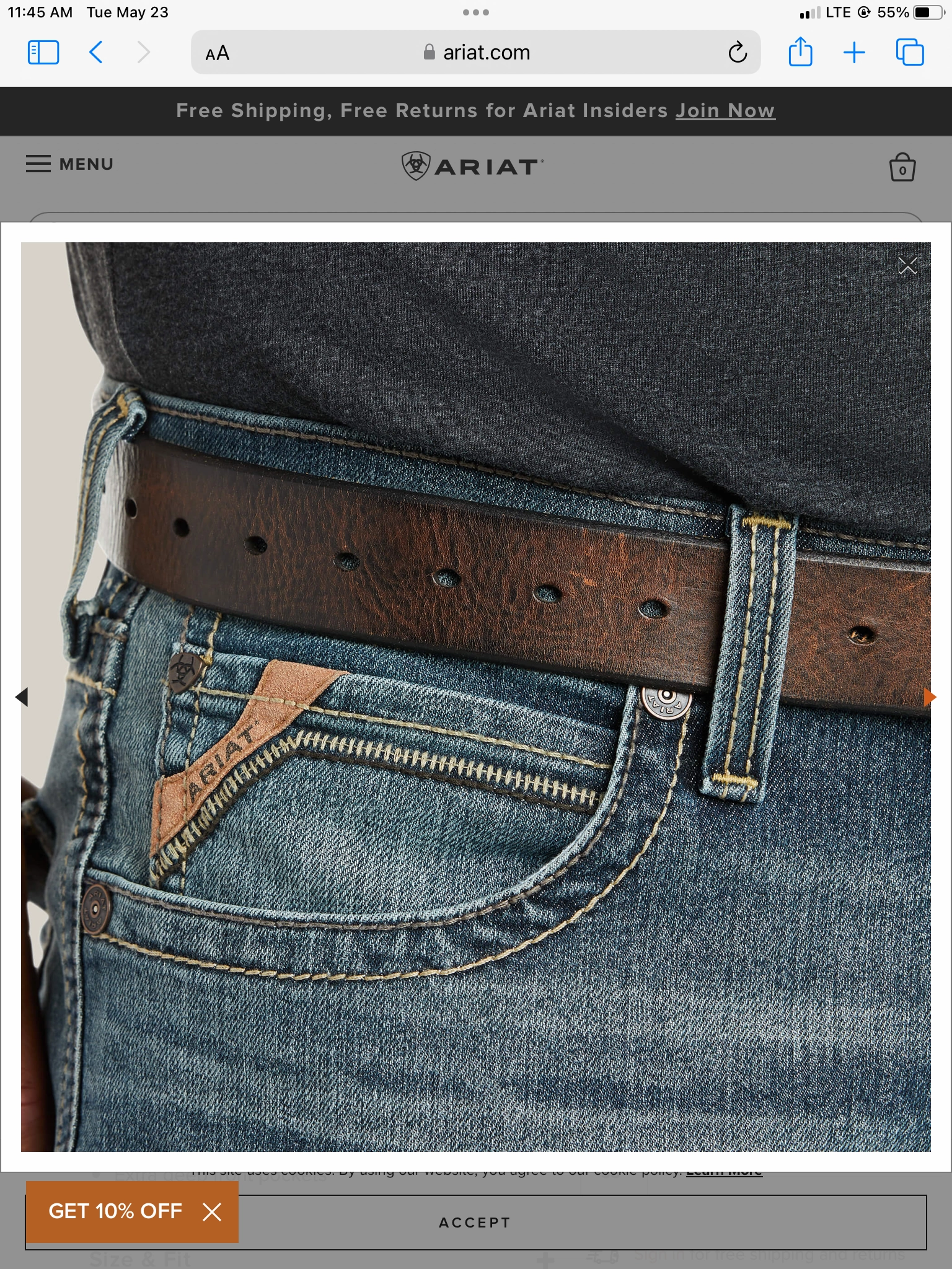 Trendy Comfort Flattering Fit Ariat M4 Low Rise Stretch Stockton Stackable Straight Leg Jeans-Kentucky