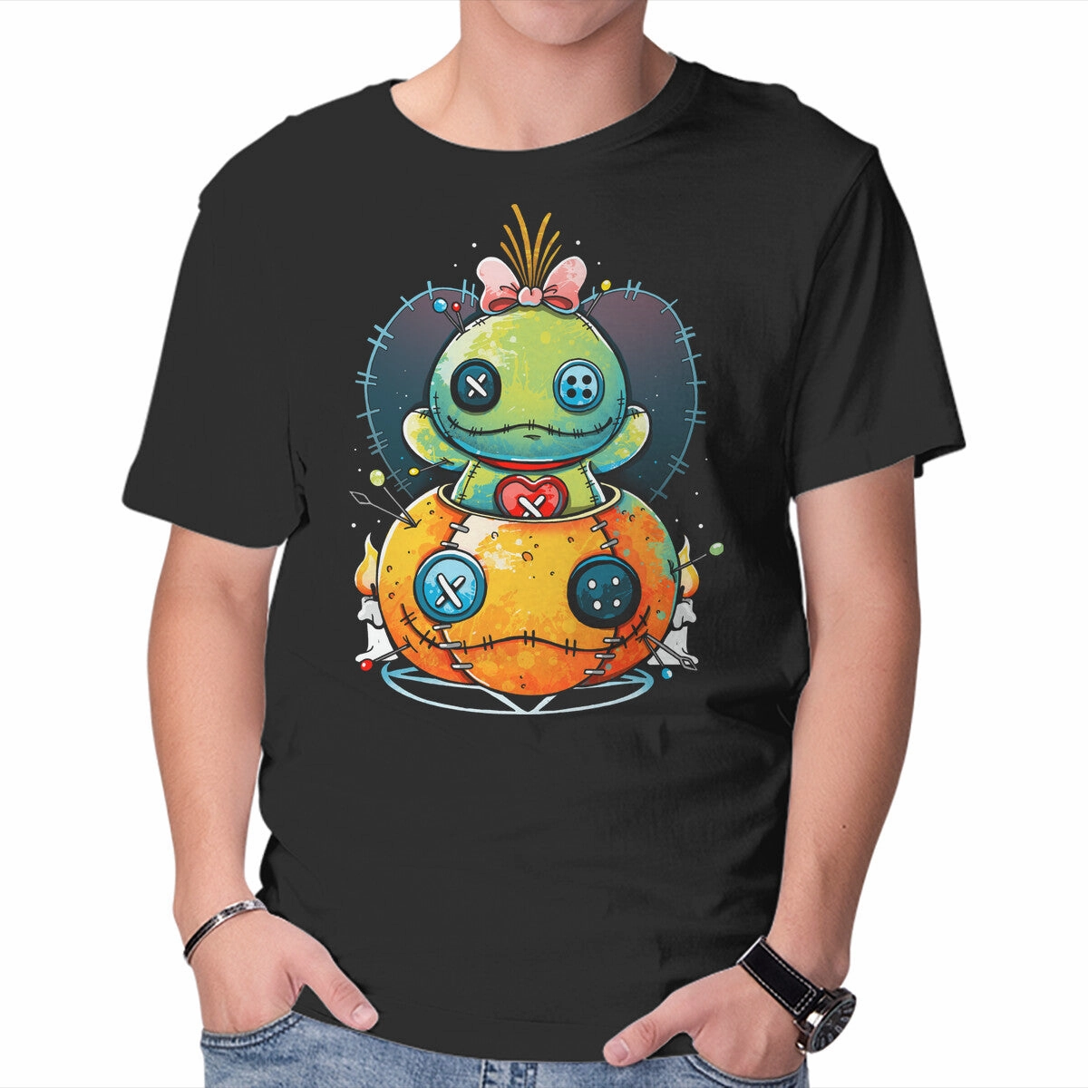 Water Based Ink Print Sleek Comfort Voodoo Pumpkin