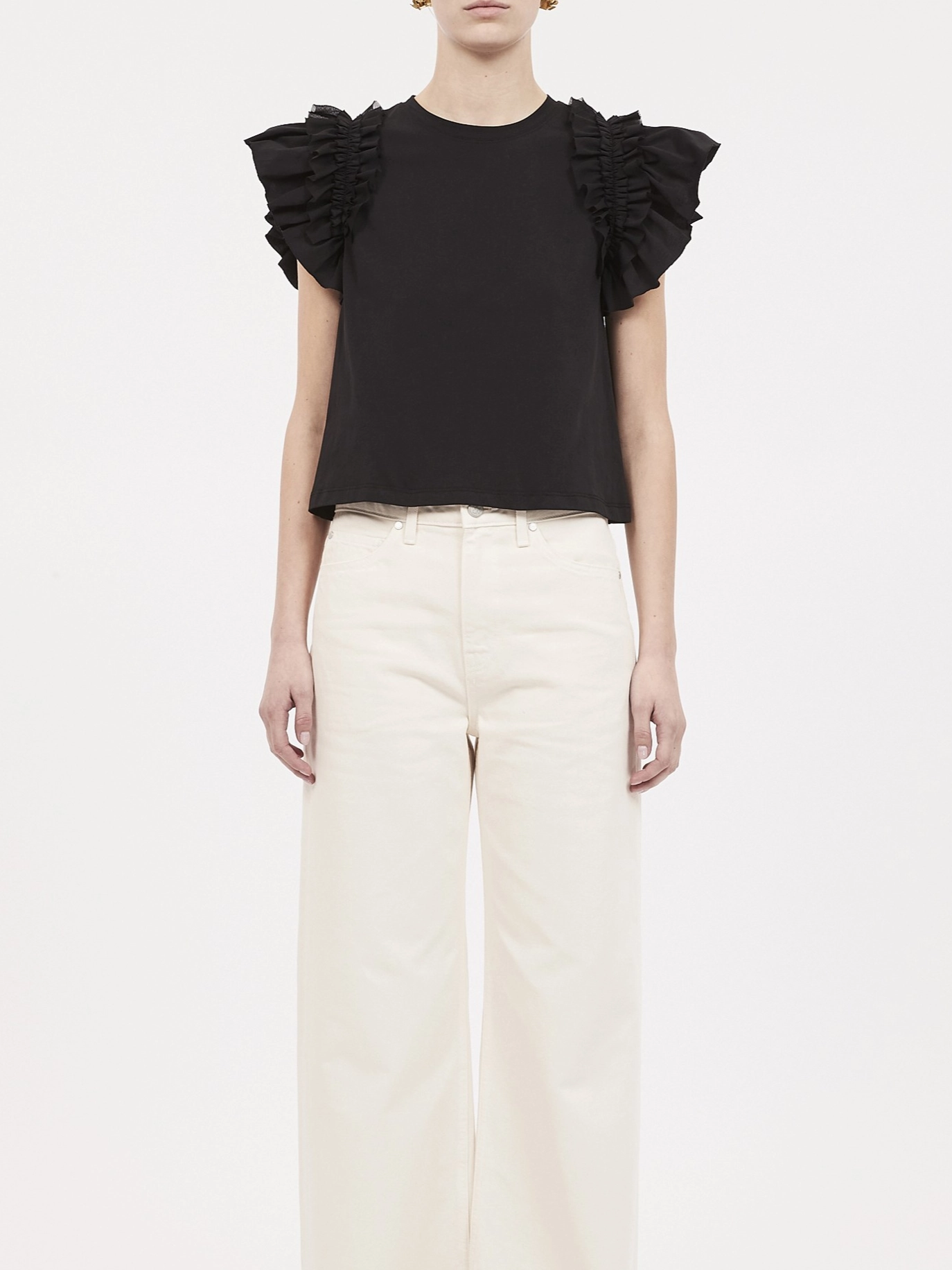 Rolled Hem Detailing MeshVentilation Leia Top