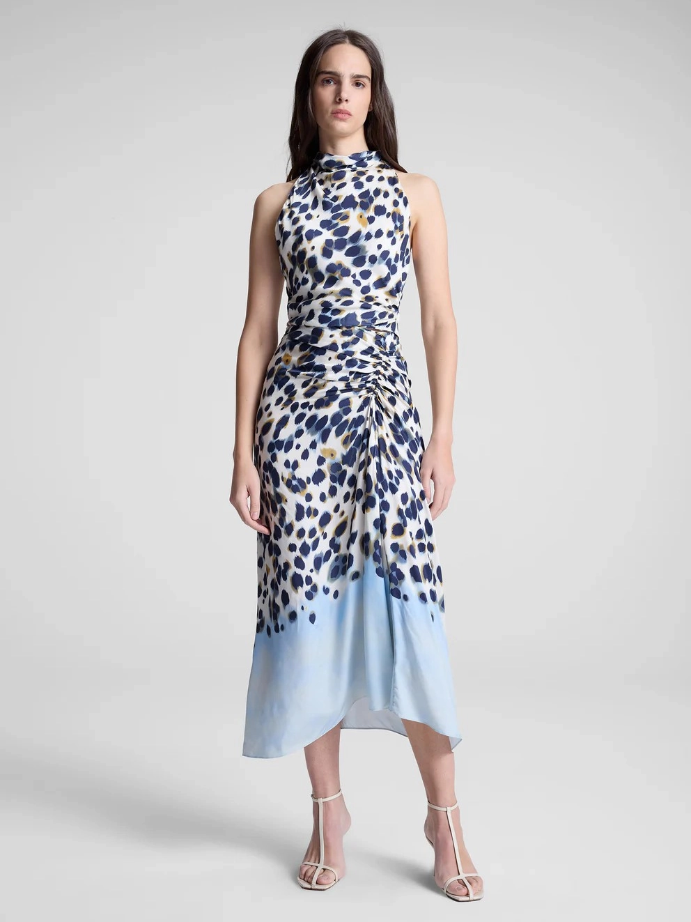 Grace Printed Midi Skirt Wearable Art Secure Closure