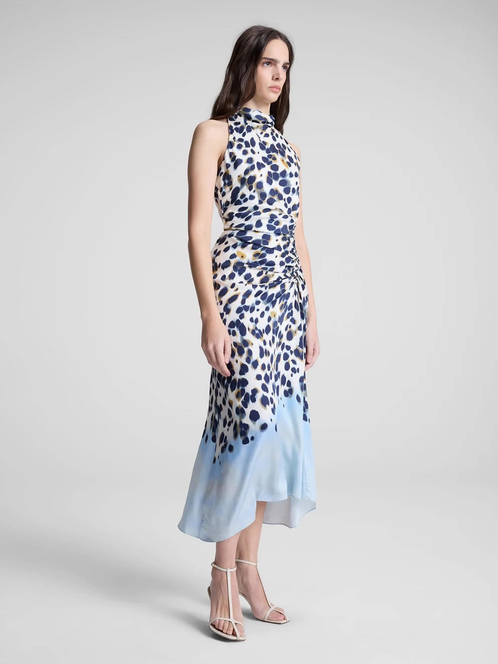 Grace Printed Midi Skirt Soft Texture Winter Layering