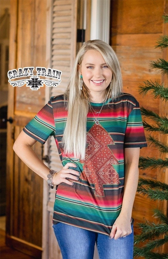 Western Winter Wonderland Tee Durable Color Retention