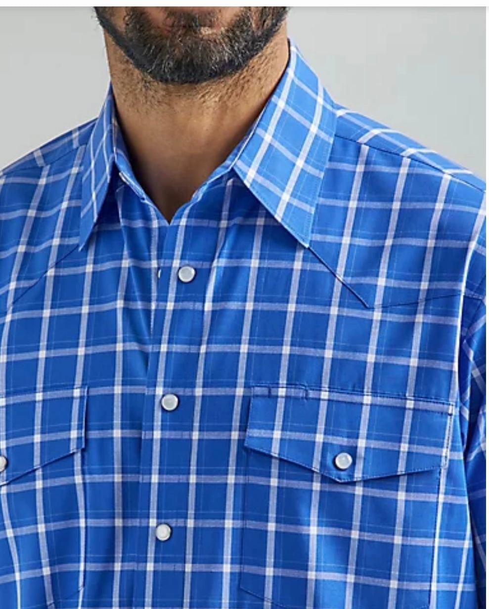 Wrangler Men??s Royal Blue Shirt Timeless Piece Budget Friendly