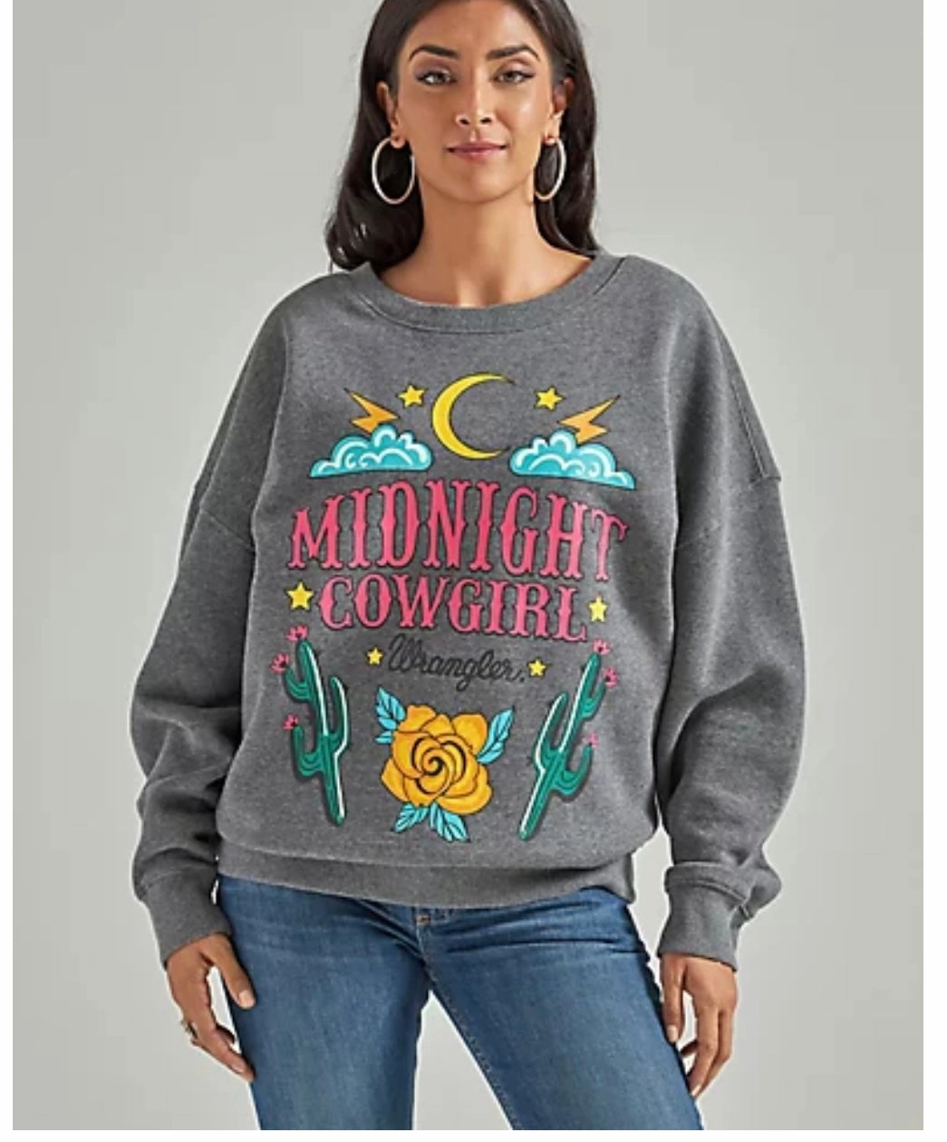 Effortless Layer Wrangler Midnight Cowgirl Crewneck
