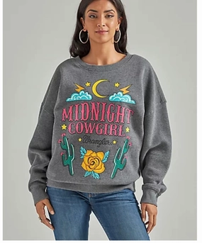 Effortless Layer Wrangler Midnight Cowgirl Crewneck