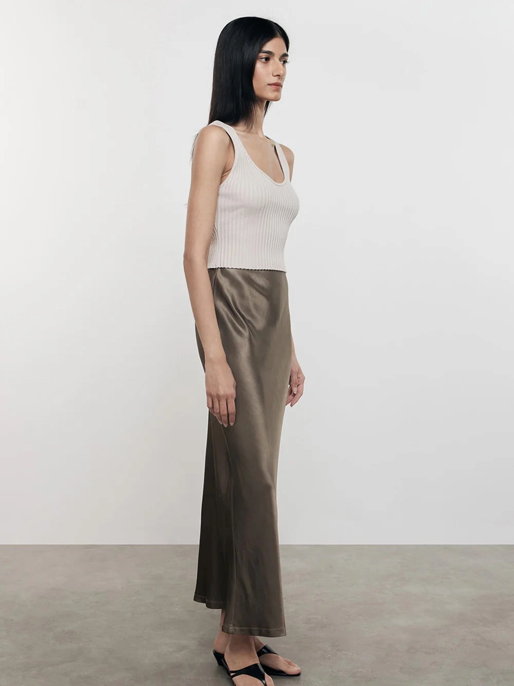 Cropped Scoop Tank BreathableMoistureBarrier FrictionReducing