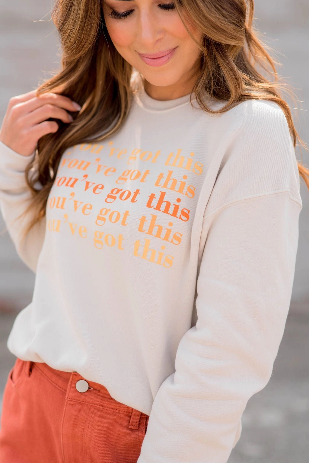 product gemstone luxury You've Got This Cascading Graphic Crewneck