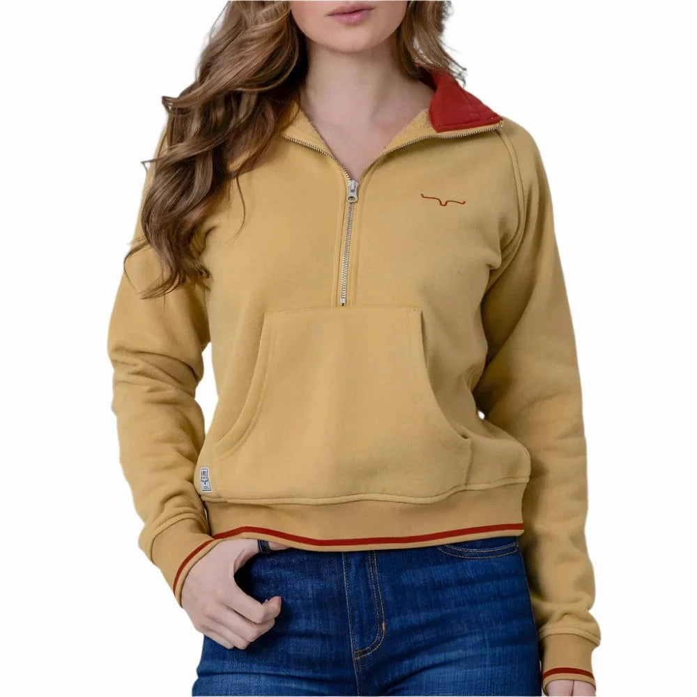 Eco Friendly Textiles Kimes Ranch Women's Maize Malta 1/4 Zip Sweatshirt